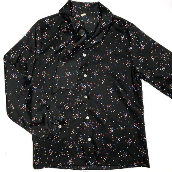 VINTAGE Black Blouse - Picture 4 of 5